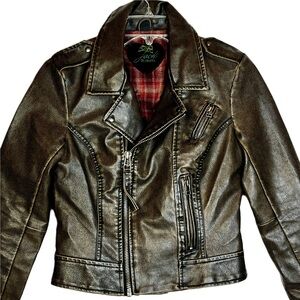 BB Dakota x Jack Faux Leather Moto Jacket Vtg Inspired  XS Edgy Rock & Roll